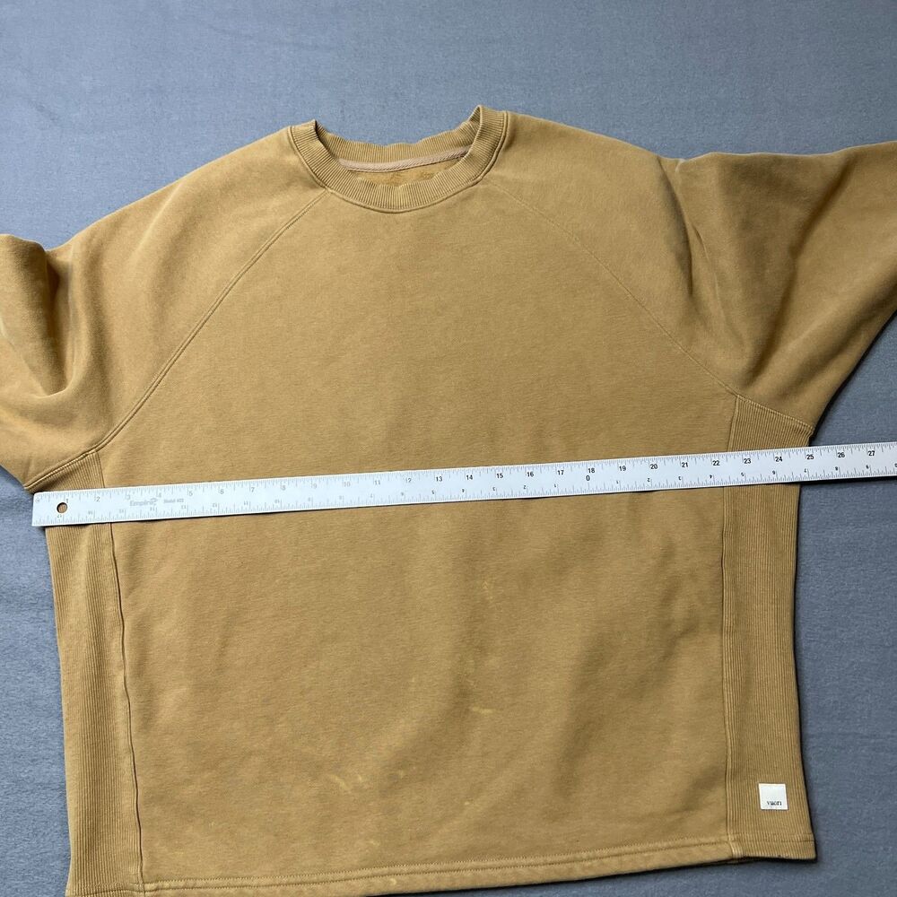 Vuori Restore Sweatshirt Women's Medium Camel Cotton Blend Oversized Crewneck - Picture 9 of 13